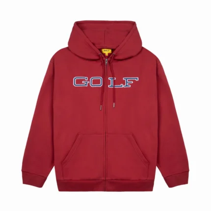 Red Full Zip Tyler the creator Golf Wang Hoodie