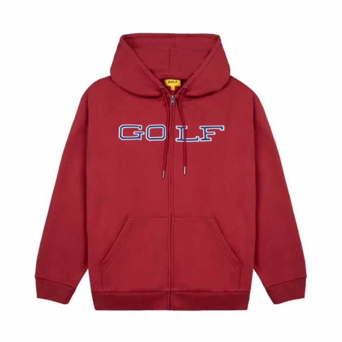 Red Full Zip Tyler the creator Golf Wang Hoodie